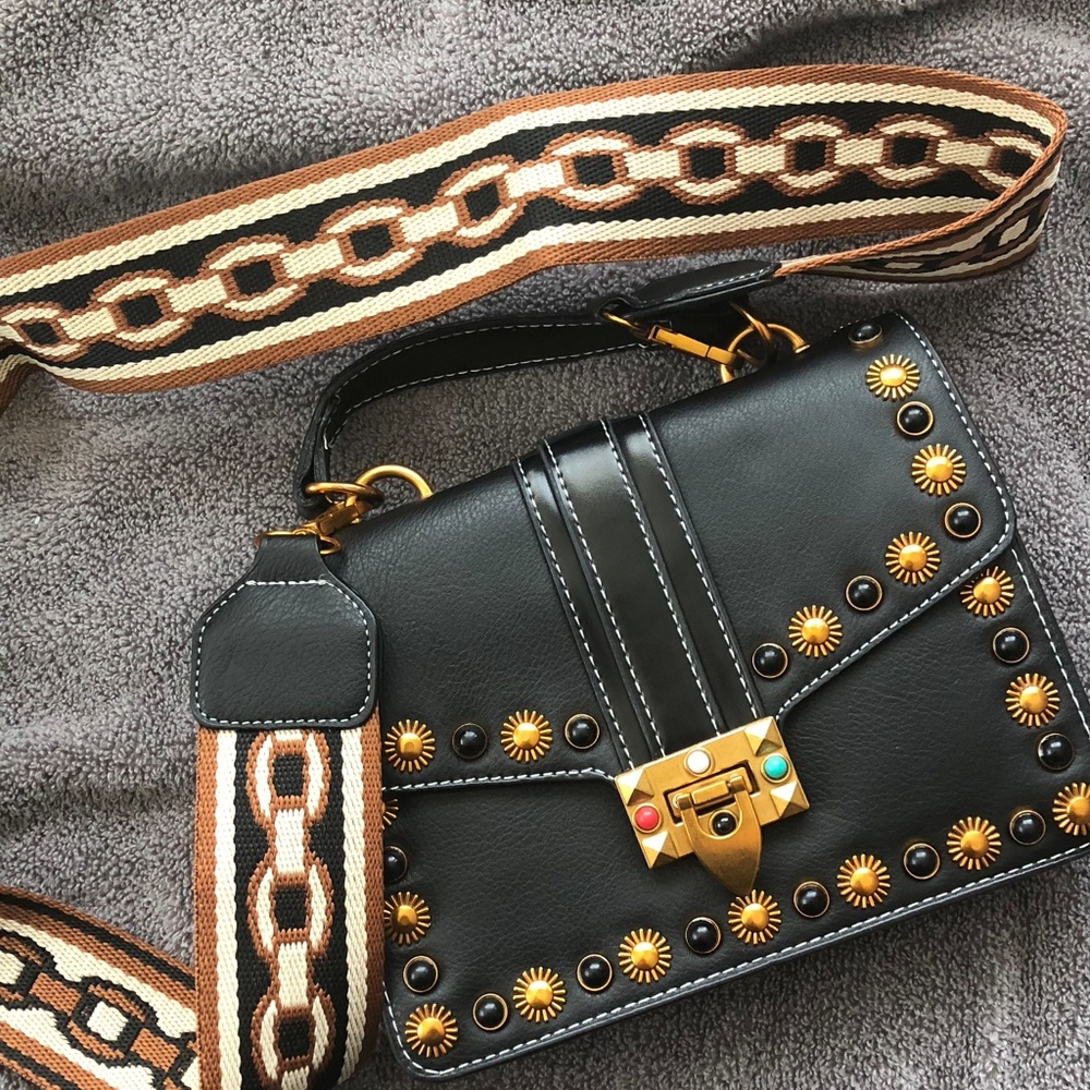 Rockstud Crossbody with Guitar Strap